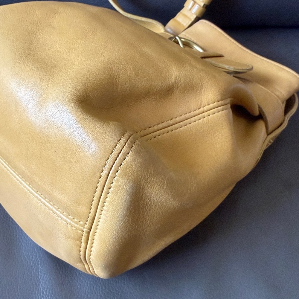 Vintage Coach SoHo Belted Pouch Bag Style # 4156 Yellow - Picture 12 of 16